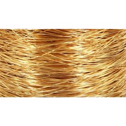 Forgyldt sølvtråd,  BLØD 1 mm, 50 cm.